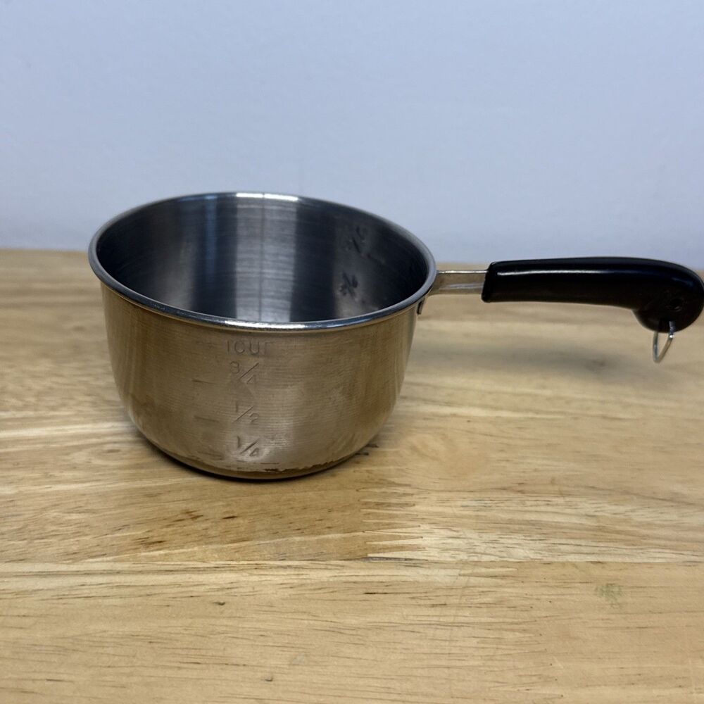 Revere Ware 1 Cup Measuring Cup Mini Saucepan Copper Bottom Vintage